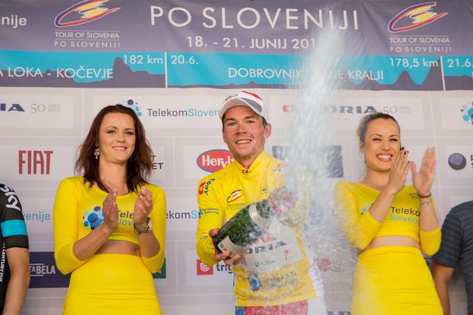 Takole se je pred tremi leti veselil na dirki Po Sloveniji. | Foto: Vid Ponikvar
