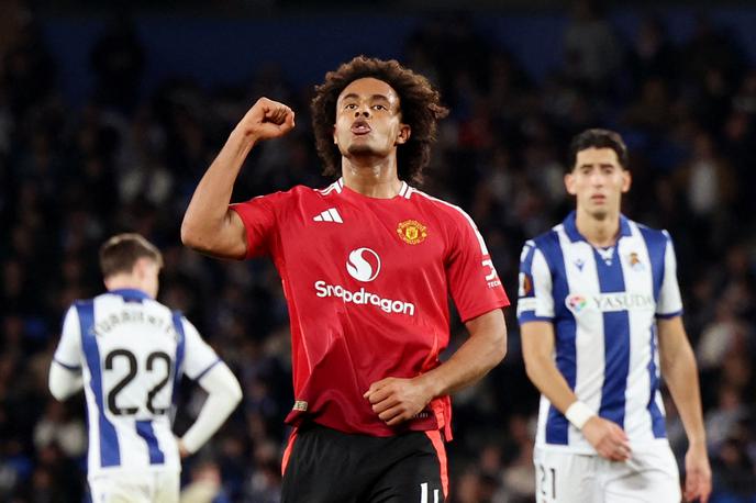 Real Sociedad Manchester United Zirkzee | Manchester United je na prvi tekmi osmine finala remiziral z Real Sociedadom. | Foto Reuters