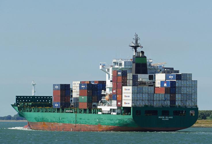 Ladja CMA CGM San Antonio je bila včeraj tarča napada med plovbo skozi Hormuško ožino. | Foto: Reuters
