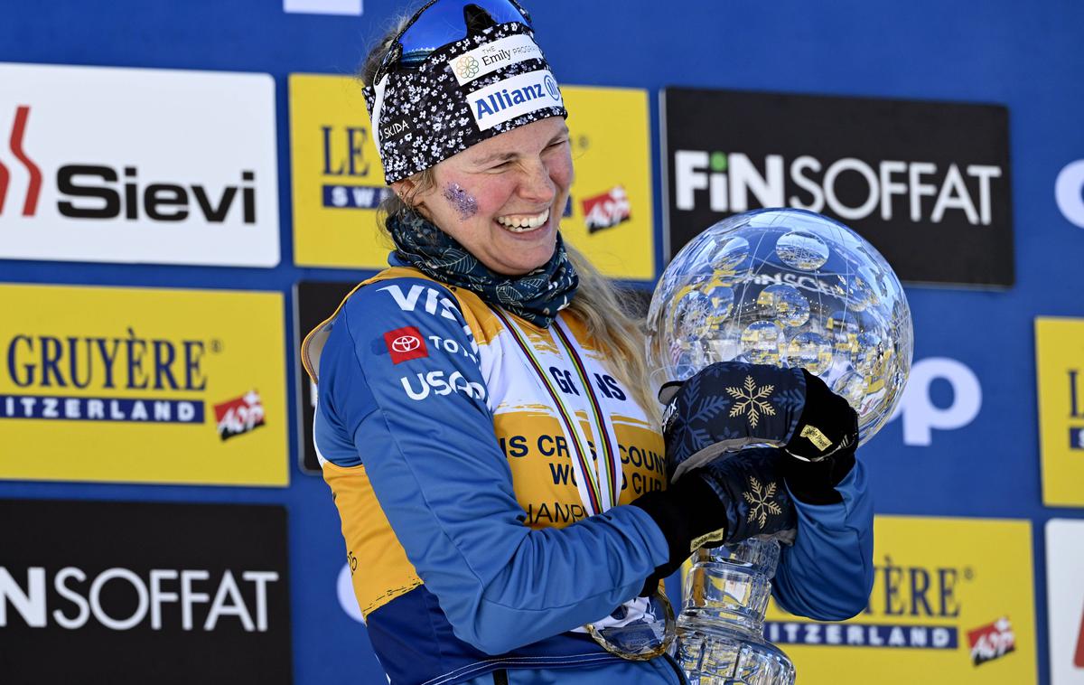Jessie Diggins | Trikratna zmagovalka svetovnega pokala, tudi lanske sezone, Jessie Diggins bo po olimpijski sezoni končala bogato kariero. | Foto Guliverimage