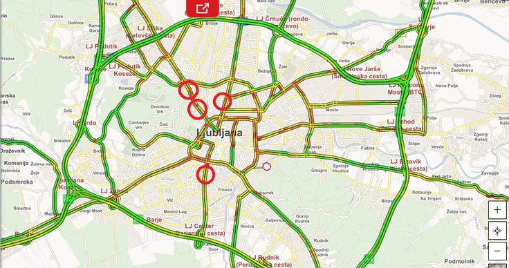 Lokacije, kjer bodo avtobusi lahko parkirani na rumenem pasu. | Foto: 