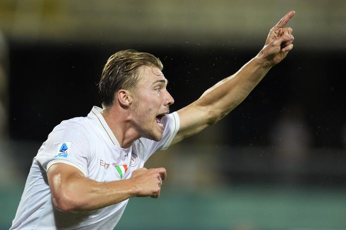 Rasmus Hojlund Napoli | Napoli je s 15 točkami (pet zmag in en poraz) na prvem mestu. Enako število točk ima Roma. | Foto Reuters