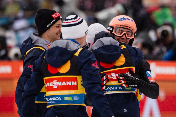 Zmage so se razveselili Avstrijci. | Foto: Grega Valančič