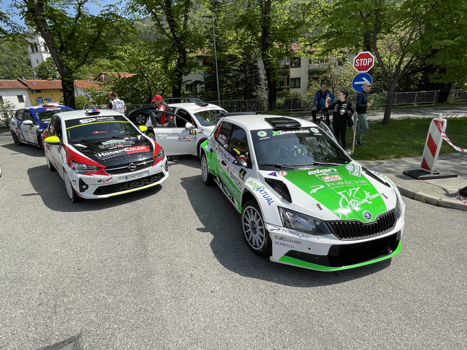 Jan Medved (opel corsa rally4) in Mitja Klemenčič (škoda fabia rally2) | Foto: Gregor Pavšič
