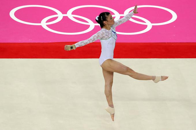 Bila je šele druga slovenska telovadka, ki se je uvrstila na olimpijske igre. Leta 2012 je v Londonu nastopila v mnogoboju. | Foto: Getty Images