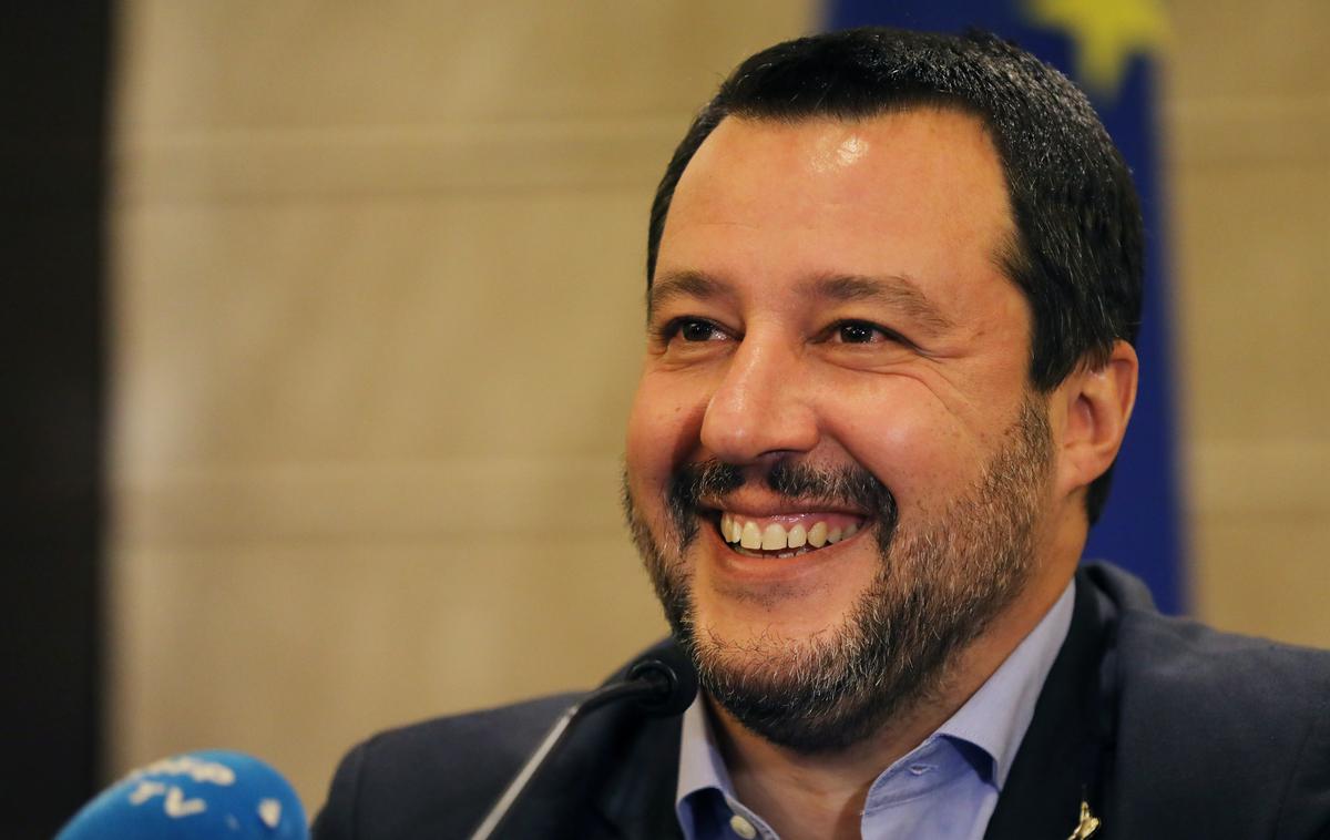 Matteo Salvini | Vodja italijanske skrajno desne Lige Matteo Salvini bo v Milanu gostil srečanje evropskih skrajno desnih strank. | Foto Reuters