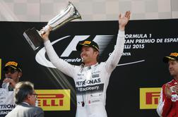 Rosberg prvič letos na najvišji stopnički, Hamilton pred Vettlom