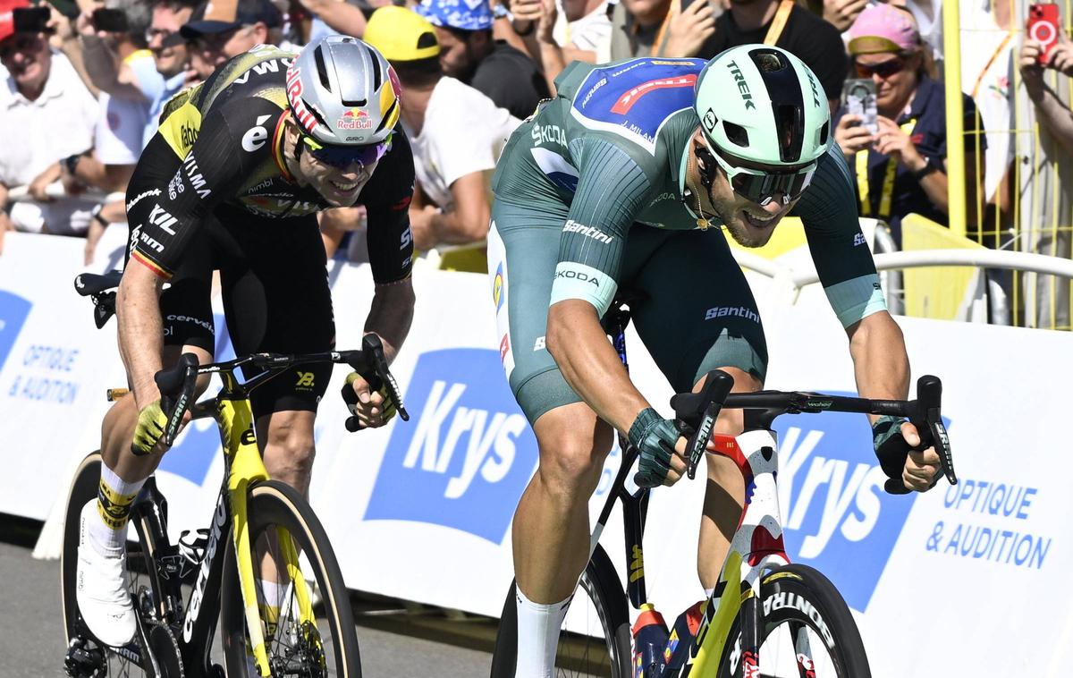 Wout van aert | Wout van Aert je bil v 8. etapi spet povsem blizu etapne zmage na Dirki po Franciji. | Foto Guliverimage