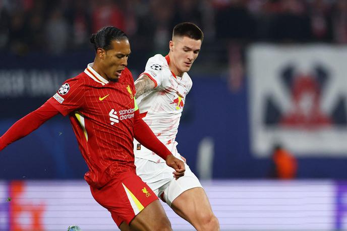 Benjamin Šeško RB Leipzig : Liverpool | Benjamin Šeško je igral do 74. minute. | Foto Reuters