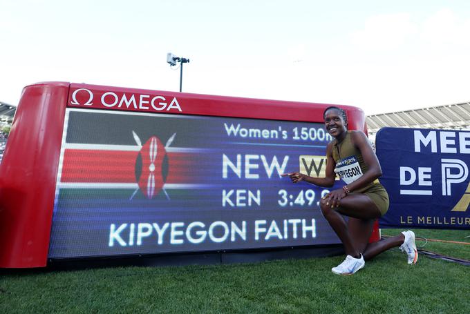 Faith Kipyegon je presegla svoj svetovni rekord. | Foto: Reuters