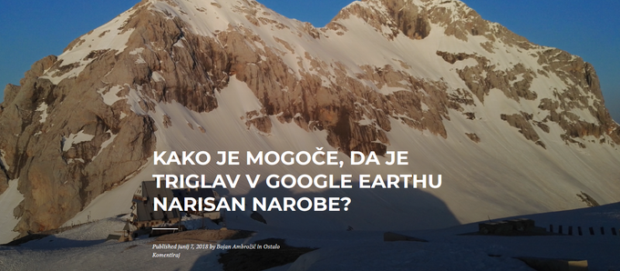 Na napačno oznako pozicije vrha Triglava je opozoril Bojan Ambrožič. | Foto: 