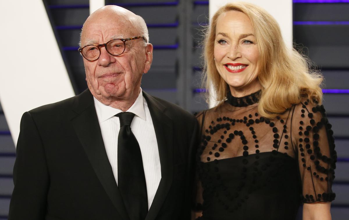 Rupert Murdoch in Jerry Hall | Rupert Murdoch in Jerry Hall se po šestih letih zveze ločujeta. | Foto Reuters