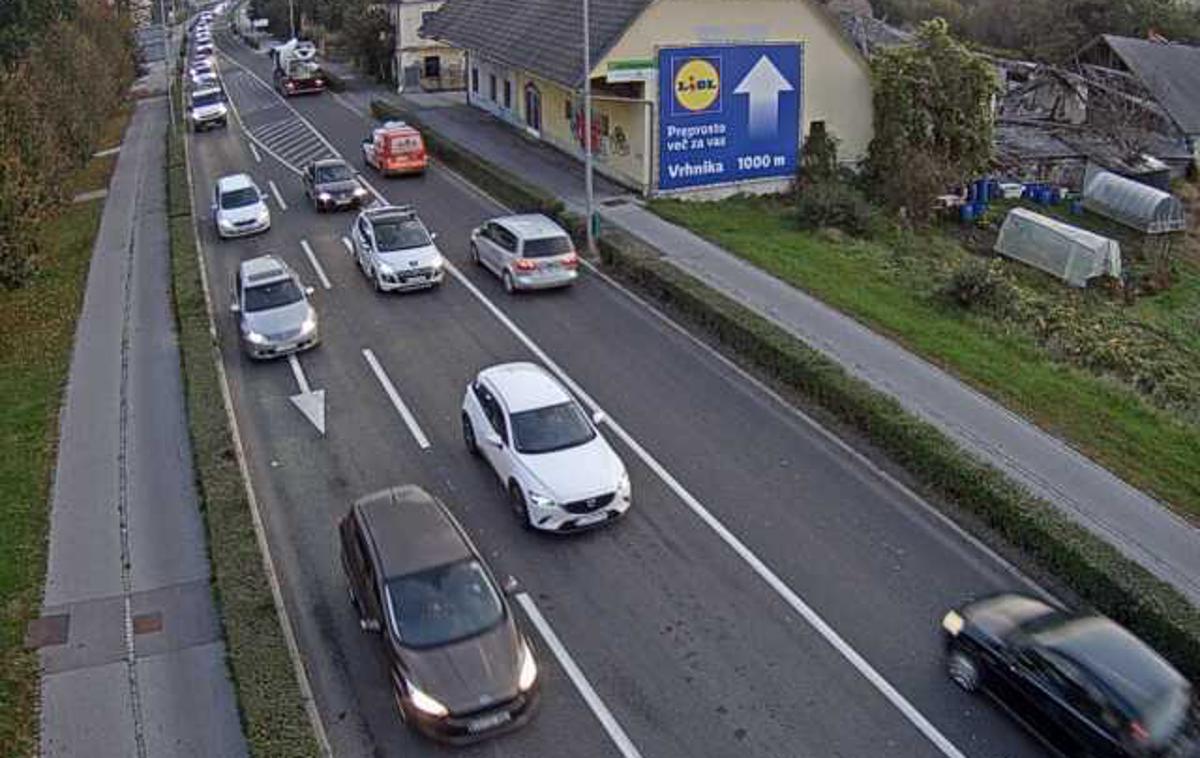Promet | Povečan promet je tudi na regionalni cesti  Brezovica-Vrhnika. | Foto promet.si