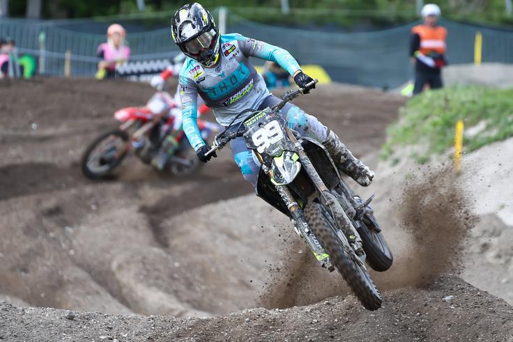 Španski motokrosist Guillem Farres je po treh drugih mestih letos zdaj prvič tudi zmagal v razredu MX2. | Foto: Guliverimage