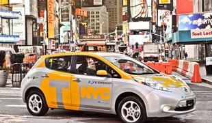 Električni nissani leafi kot taksiji v New Yorku
