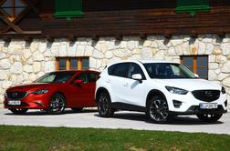 Dve različni mazdi, 6 in CX-5, s podobnima prenovama za nov, slovenski zagon