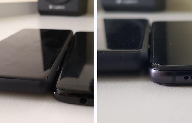 Levo: primerjava Sony Xperia XZ2 Compact in Samsung Galaxy S8. Desno: primerjava Sony Xperia XZ2 Compact in Huawei P20.  | Foto: Matic Tomšič