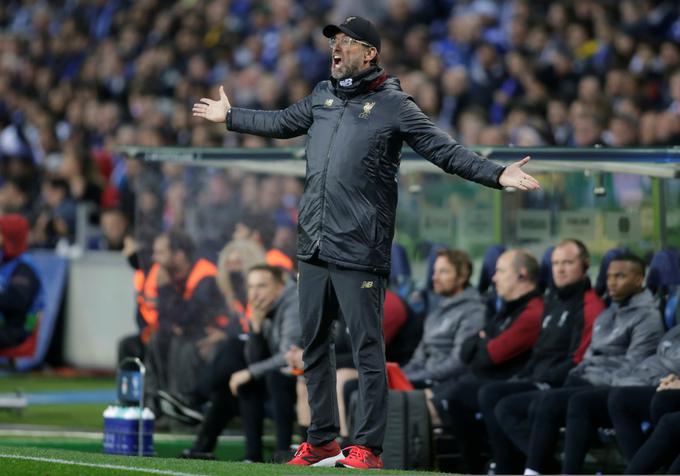 Jürgen Klopp se je z Liverpoolom še drugo sezono zapored prebil v polfinale lige prvakov. | Foto: Reuters