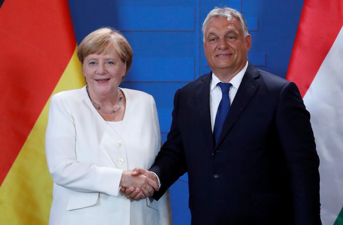 Mandžarski premier Orban in nemška kanclerka Merklova | Foto: Reuters