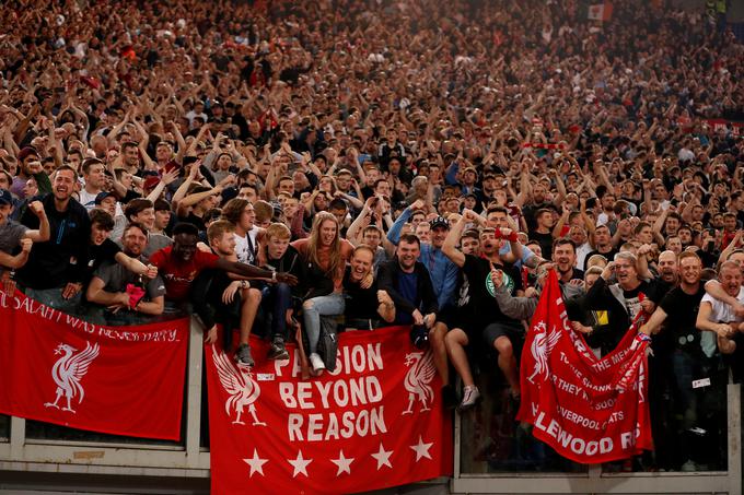 Nogometaše Liverpoola je v večnem mestu na delu spremljalo okrog pet tisoč privržencev. | Foto: Reuters