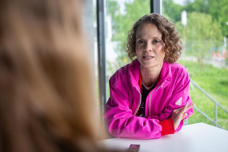 Mojca Fatur Treme pred polfinalnim večerom ni imela, saj si je mislila: "Če zafrkne on, zafrknem tudi jaz." | Foto: Gaja Hanuna