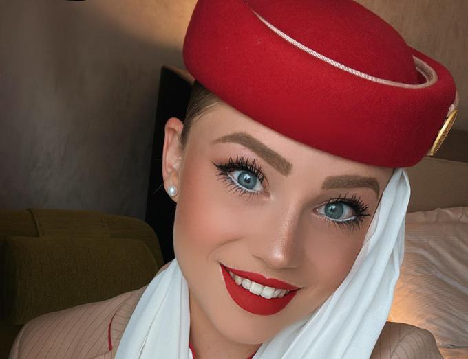 Stevardesa letalske družbe Emirates je postala leta 2019. | Foto: Osebni arhiv Hane Brvar