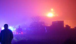 Ogromen požar v tovarni na Hrvaškem