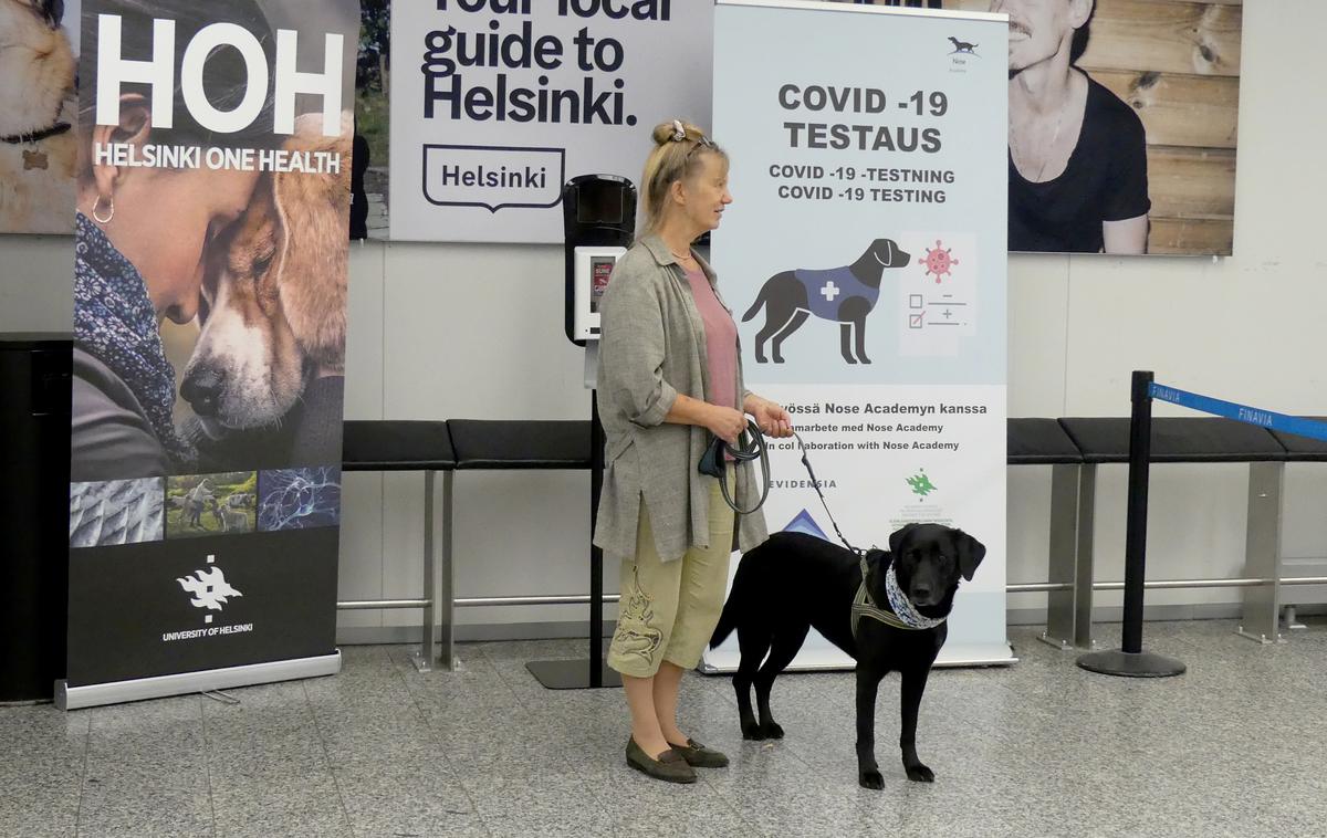 Helsinki, letališče, psi, vohanje | Na letališču finske prestolnice so na delu novi "epidemiologi". | Foto Reuters