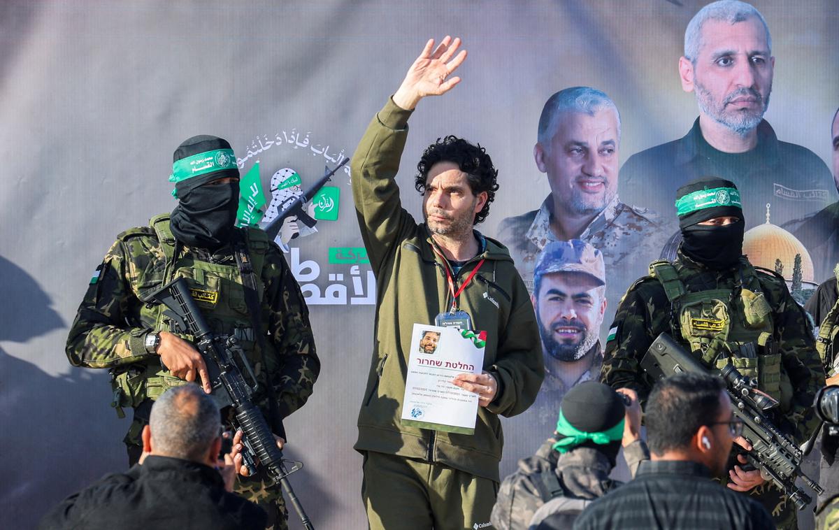 Hamas, talci | Ofer Kalderon, eden od treh danes izpuščenih izraelskih talcev | Foto Reuters