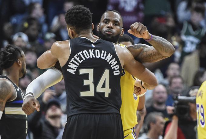 LeBron James in Giannis Antetokounmpo sta najbližja Dončićeva zasledovalca. | Foto: Reuters