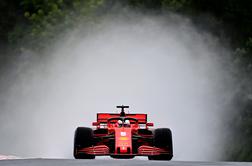 Na mokrem Hungaroringu vendarle razlog za dobro voljo pri Ferrariju