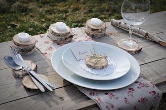 Božični mojster: pogrinjek v znamenju breze