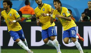 Brazilci na krilih Neymarja premagali Hrvate