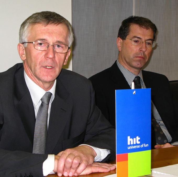Nekdanji predsednik uprave Hita Niko Trošt (levo) in nekdanji prvi nadzornik Viktor Baraga (desno). | Foto: STA ,