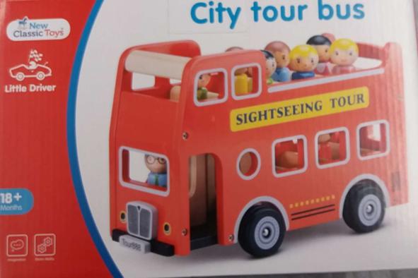 Odpoklic lesene igrače avtobus City Tour Bus