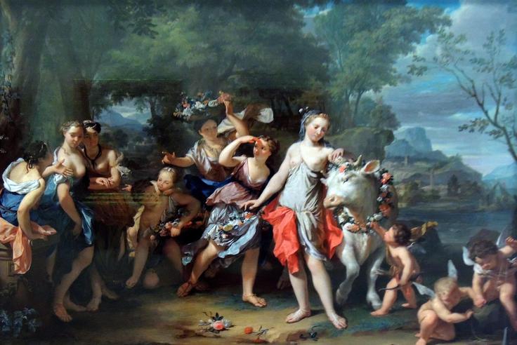 Ime glavnega starogrškega boga Zevsa je izpeljano iz praindoevropske besede Deiwos oziroma Dyeus. Na fotografiji: slika, ki prikazuje Zevsovo ugrabitev Evrope. | Foto: Guliverimage