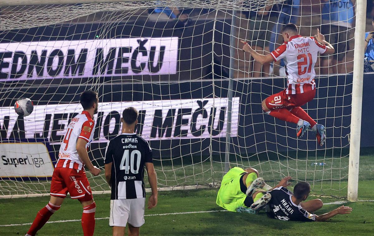 Timi Max Elšnik, Crvena zvezda - Partizan | Timi Max Elšnik (št. 21) je zabil prvi gol na večnem srbskem derbiju. | Foto Guliverimage
