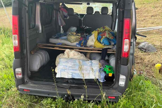 nesreča kombi | Foto Bralec