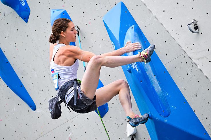 Jennifer Buckley, najboljša Slovenka v Pragi, se je izkazala v petek. | Foto: Grega Valančič