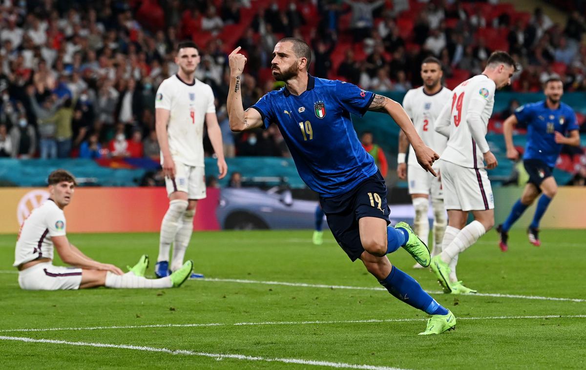 Italija Anglija Wembley | Leonardo Bonucci je v drugem polčasu poskrbel za izenačenje na Wembleyju. | Foto Reuters
