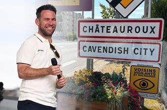 Poseben priklon Marku Cavendishu, ki začasno dobiva svoje mesto