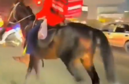 Hit video: dostavljavec hrano dostavil kar na konju #video