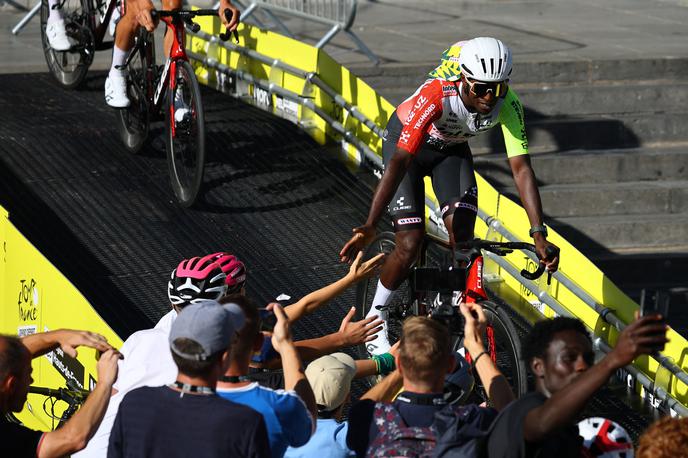 Biniam Girmay | Biniam Girmay brani zeleno majico najboljšega po točkah na Touru. | Foto Reuters