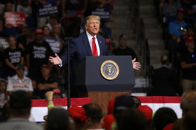 Trumpovo zborovanje v Tulsi | Foto Reuters