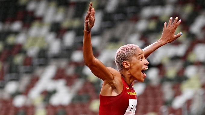 Venezuelka Yulimar Rojas je postavila nov svetovni rekord v troskoku in postala olimpijska zmagovalka v tej disciplini. | Foto: Guliverimage/Vladimir Fedorenko