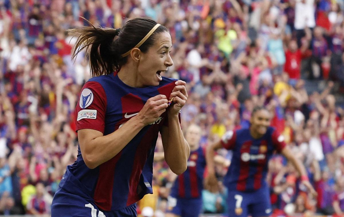 FC Barcelona Aitana Bonmati | Aitana Bonmati  je zadela za vodstvo Barcelone z 1:0. Zmago je potrdila Alexia Putellas. | Foto Reuters