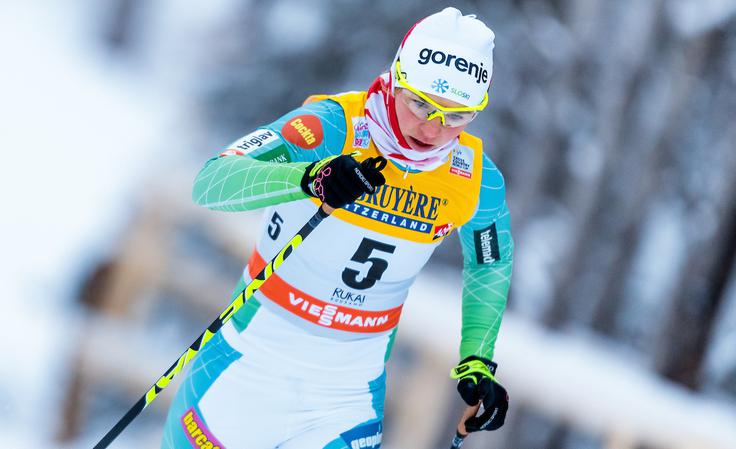 Alenka Čebašek je za zmagovalko zaostala slabe tri minute. | Foto: Sportida