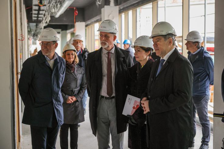 Kampus, Vrazov trg, Medicinska fakulteta, Univerza v Ljubljani Minister za visoko šolstvo, znanost in inovacije Igor Papič in rektor UL Gregor Majdič | Foto: STA