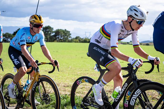 Remco Evenepoel Tadej Pogačar EP 2025 | Remco Evenepoel naj bi na EP v Ljubljani nastopil le na cestni dirki.  | Foto Guliverimage