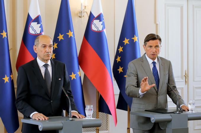 Predsednik republike Borut Pahor bo mandat za sestavo vlade najprej podelil relativnemu zmagovalcu, predsedniku SDS Janezu Janši. | Foto: STA ,